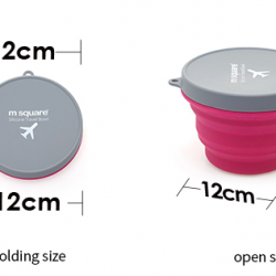 M SQUARE eco-Friendly  silicone collapsible foldable mideum size bowls