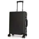 SUISSEWIN 24″ Aluminium Check-In Suitcase 70L SN7613B Black