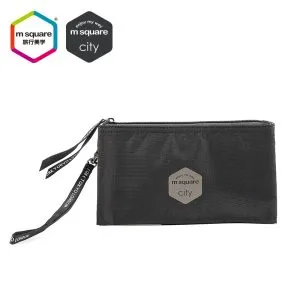 M SQUARE Lightweight Wristlet Wallet Portable Handbag - Black