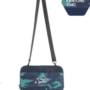 M Square Passport Bag Multi-function Portable Travel Organizer Bag - Camouflage blue
